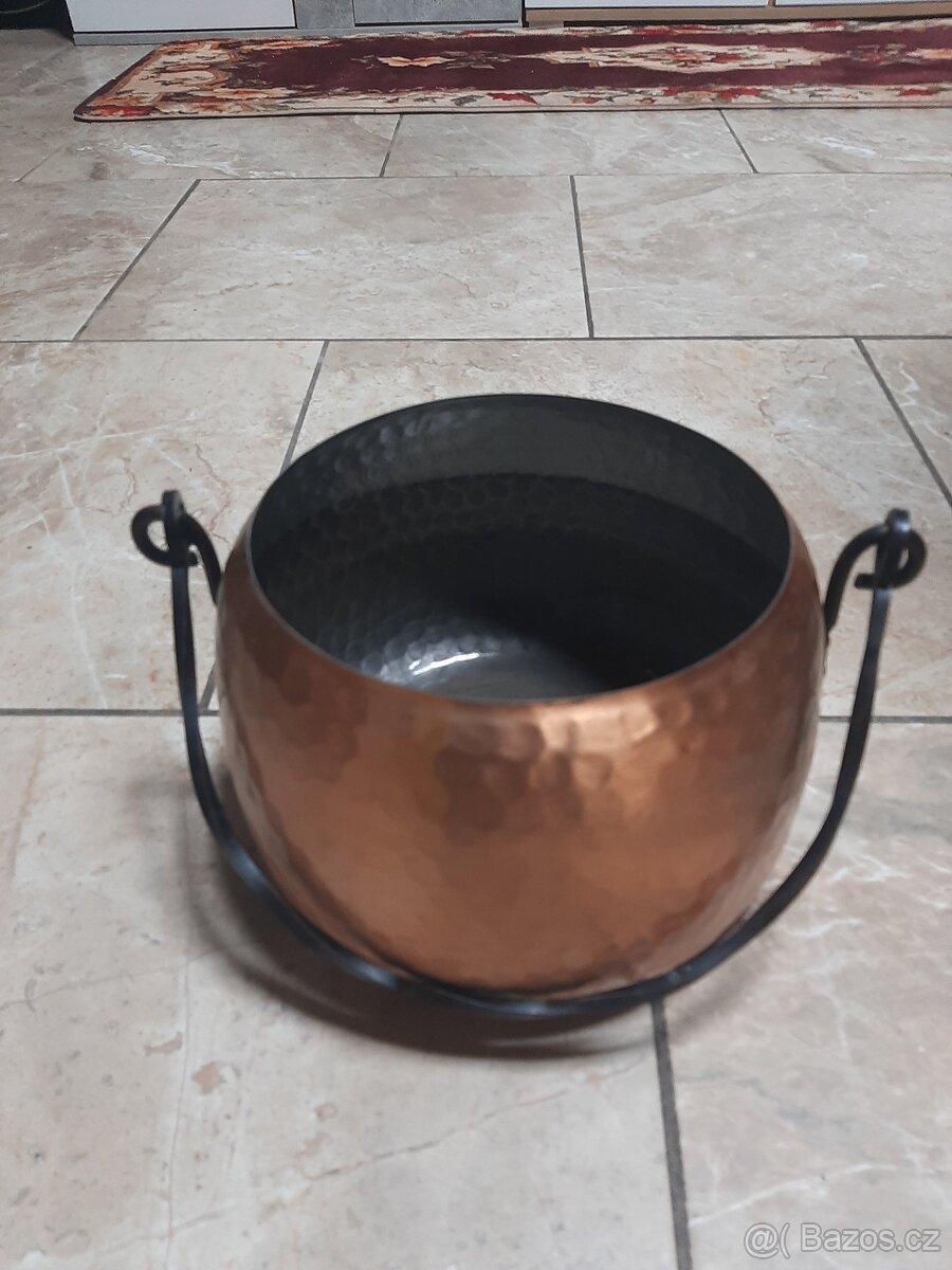 Měděný kotlík super stav - 3