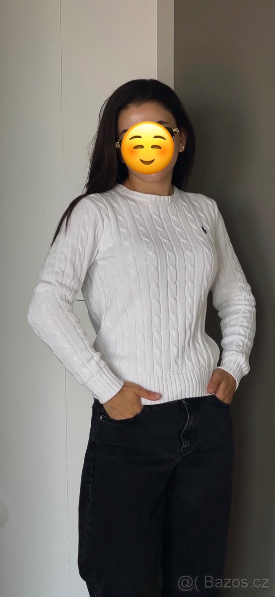 Bílý svetr Ralph Lauren (S) - 3
