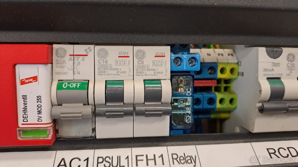 Rack lišta nastrojená, proudový chránič, přepěťová ochr - 3