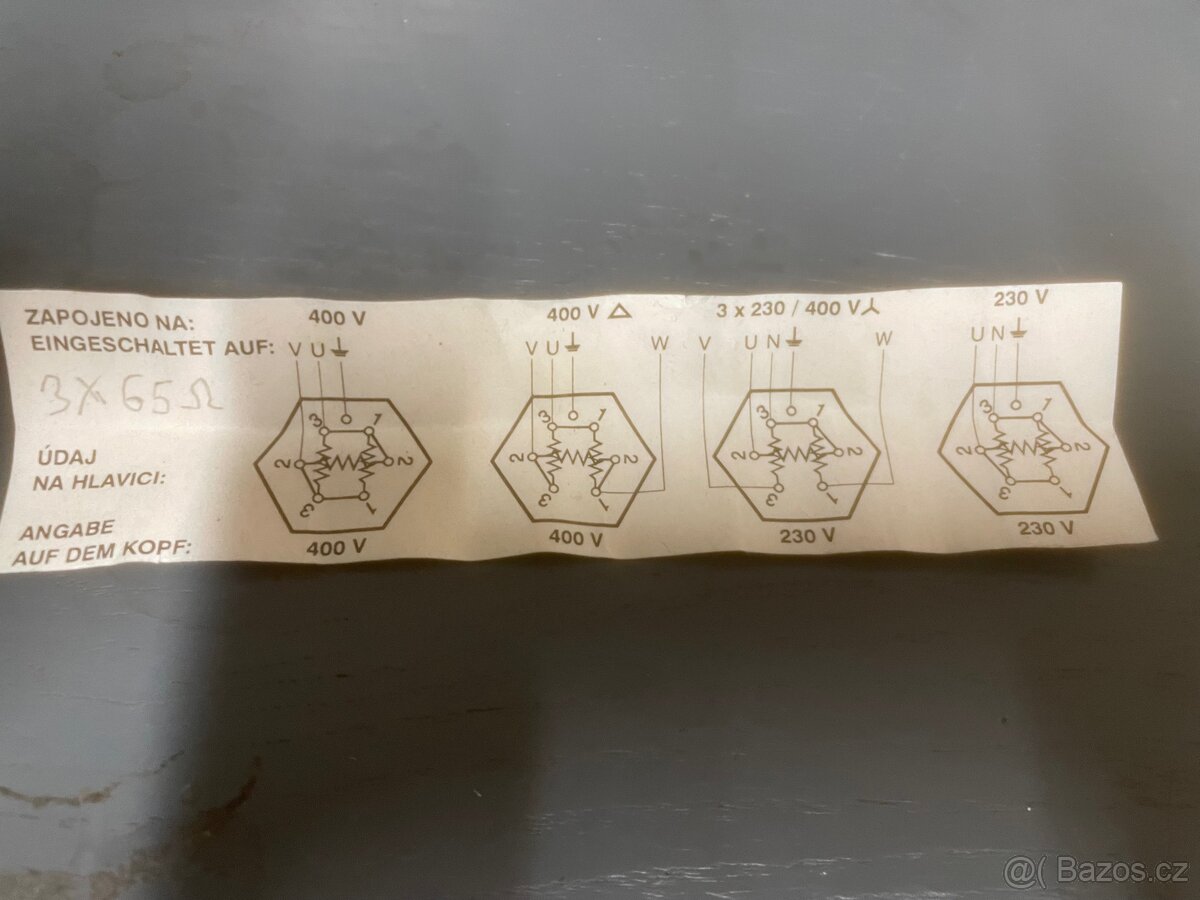 Topná spirála / těleso 7,5kW - 3