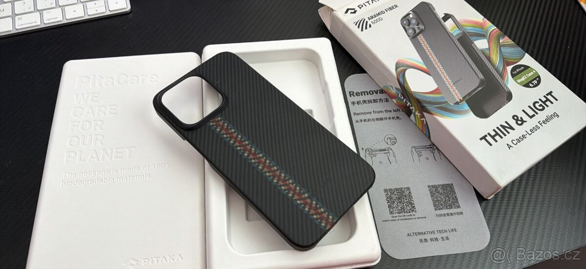PITAKA karbon/aramid obal na iPhone 15 PRO MAX - 3