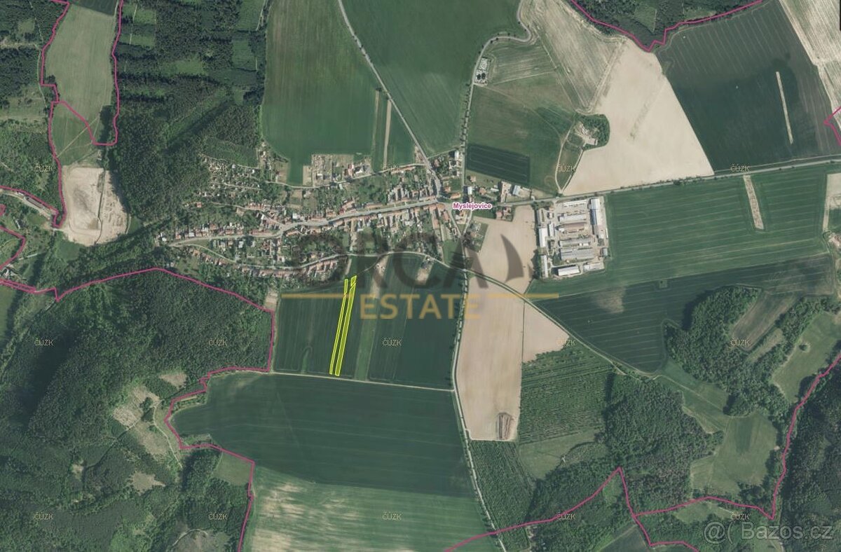 0,2 ha pozemků v k.ú. Myslejovice - 3