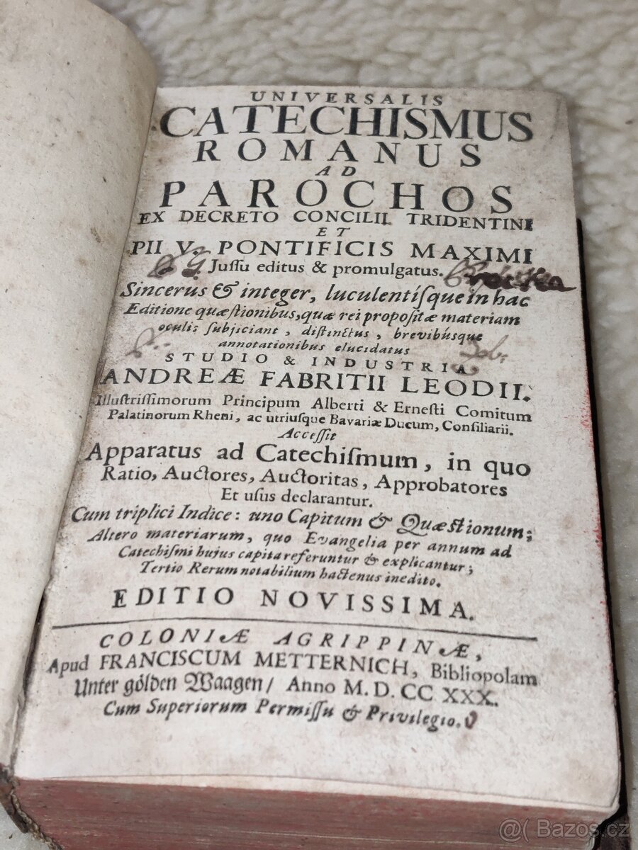 starožitná kniha r. 1730 - 3