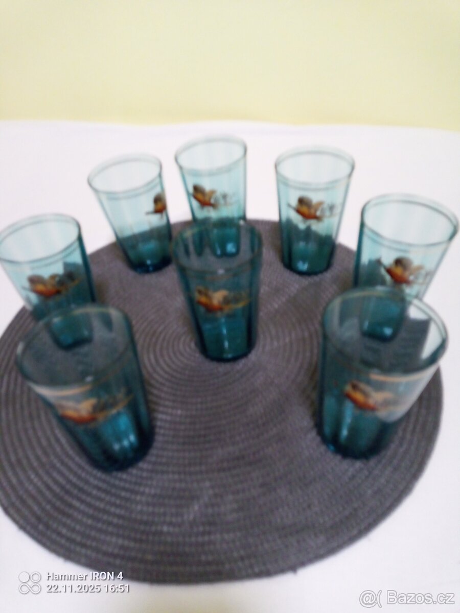 Retro skleničky- Bažant - 3