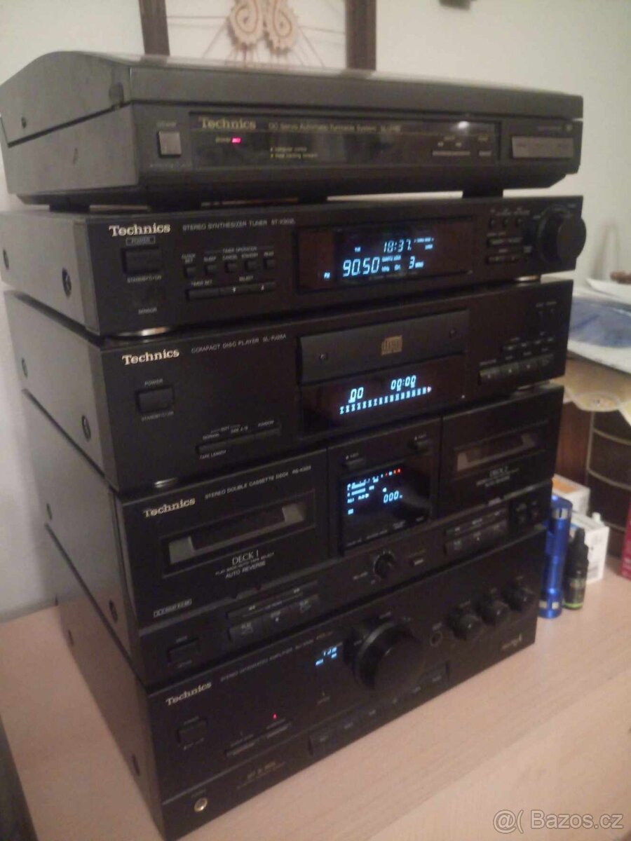 TECHNICS HiFi věž KOMPLET složeno z komponentů - stav 95%+ - 3