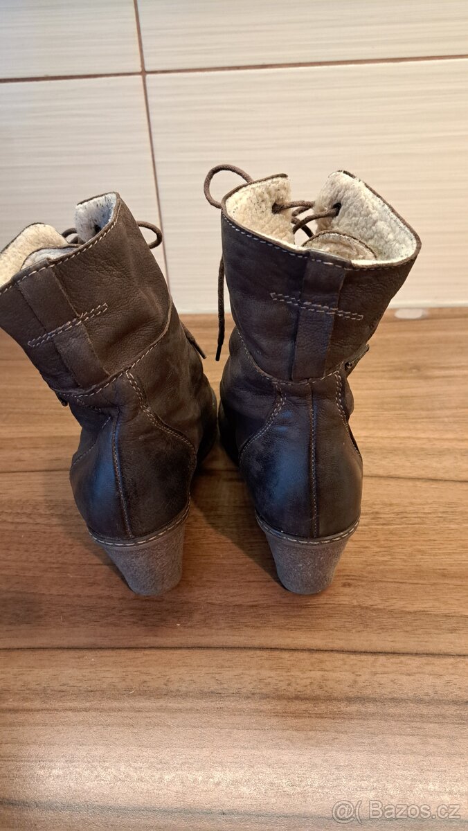 Lasocki,kožené kozačky vel.38 - 3