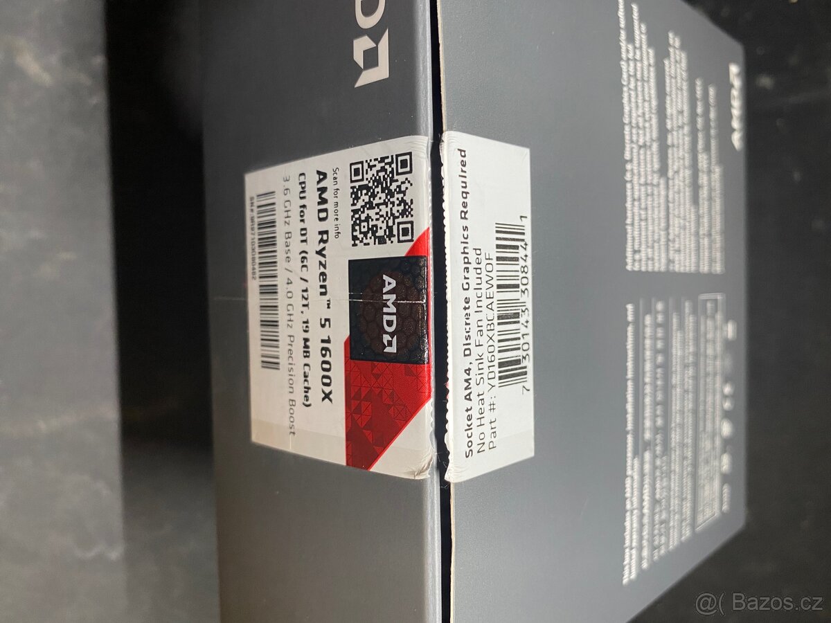 AMD Ryzen 5 1600X – 100% stav, socket AM4 - 3
