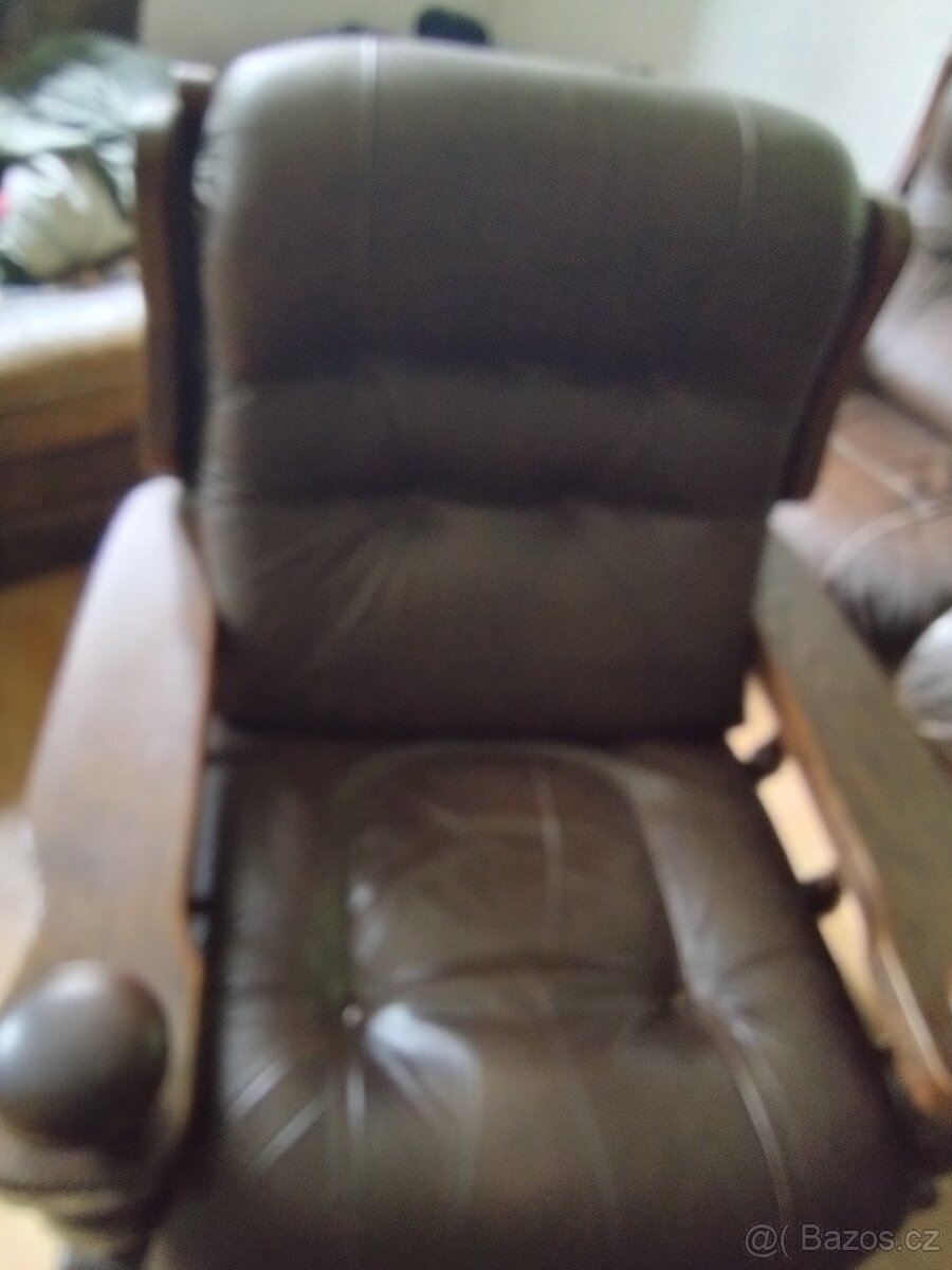 Kožená souprava masív - 3