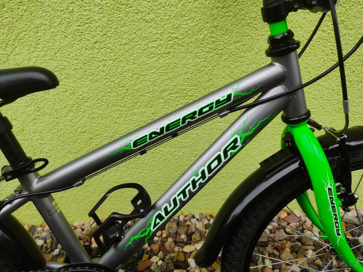 Značkové dětské kolo Author 20" (stříbrná/zelená) - 3