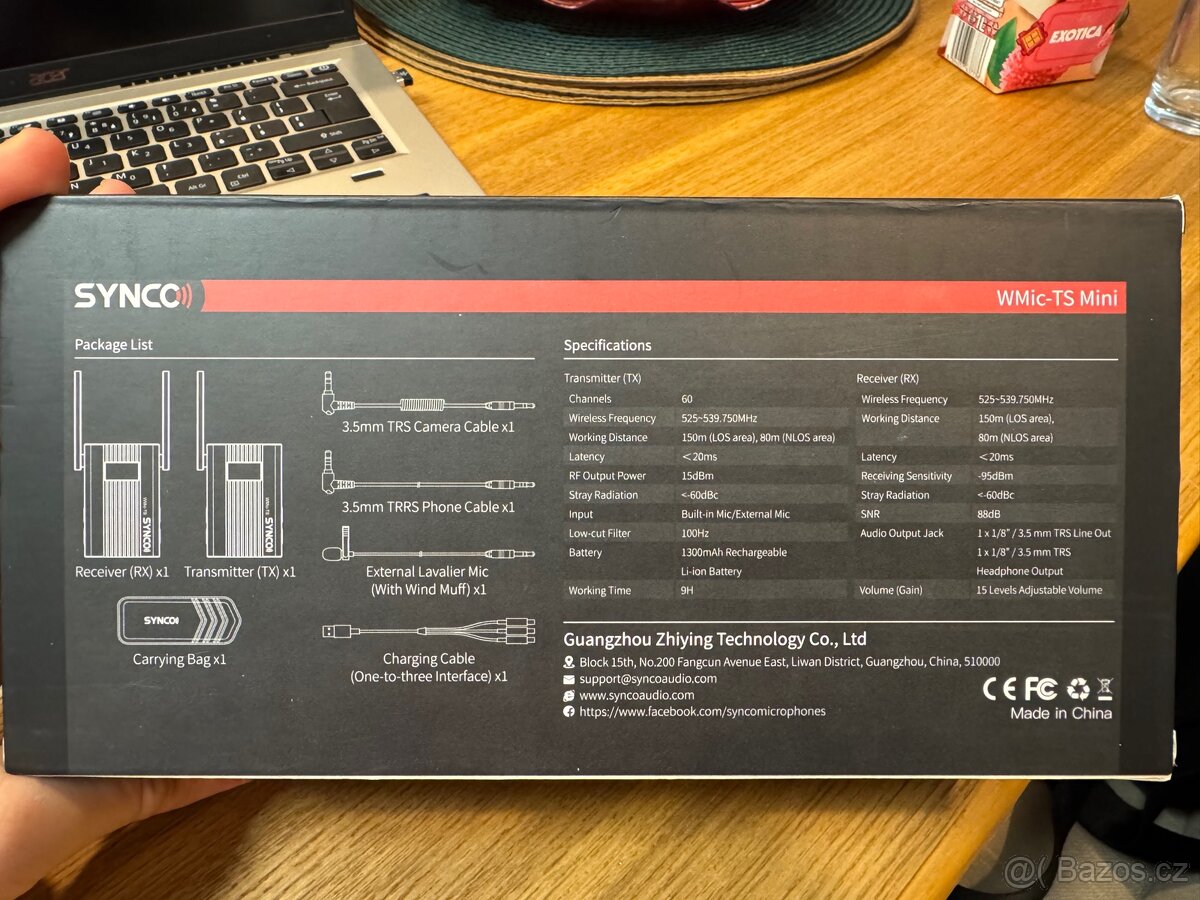 Bezdrátový mikrofon systém SYNCO - 3