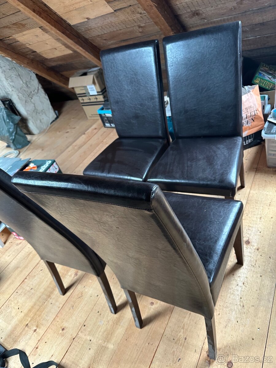 Kožené jídelní židle - 3