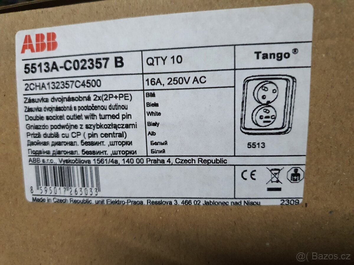 NOVÉ ABB Tango dvojzásuvka natočená - 3