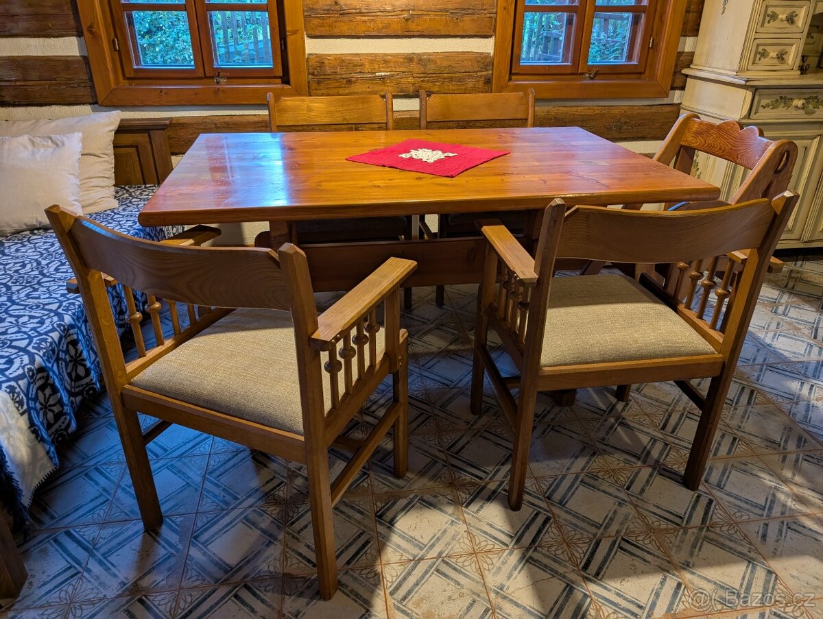 dubová polstrovaná židle - 3