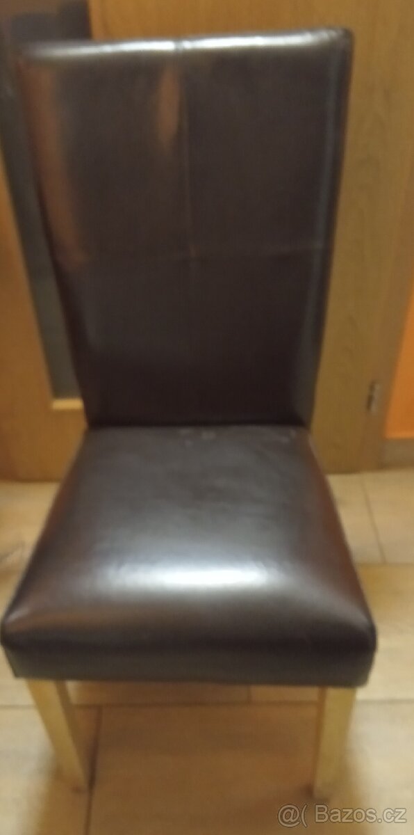 Kožené zidle 4 ks - 3