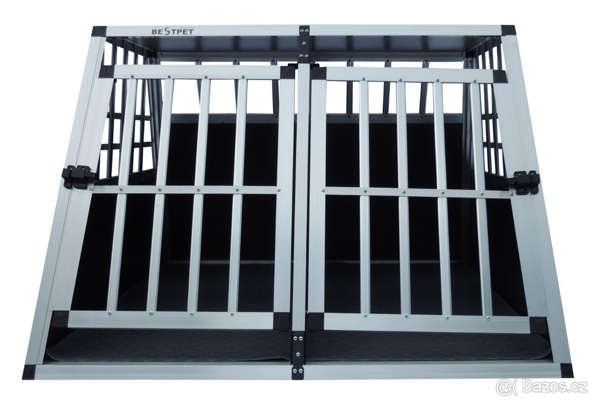 Klec pro psa do auta (zkosená) XL-II 96x100x65 cm - 3