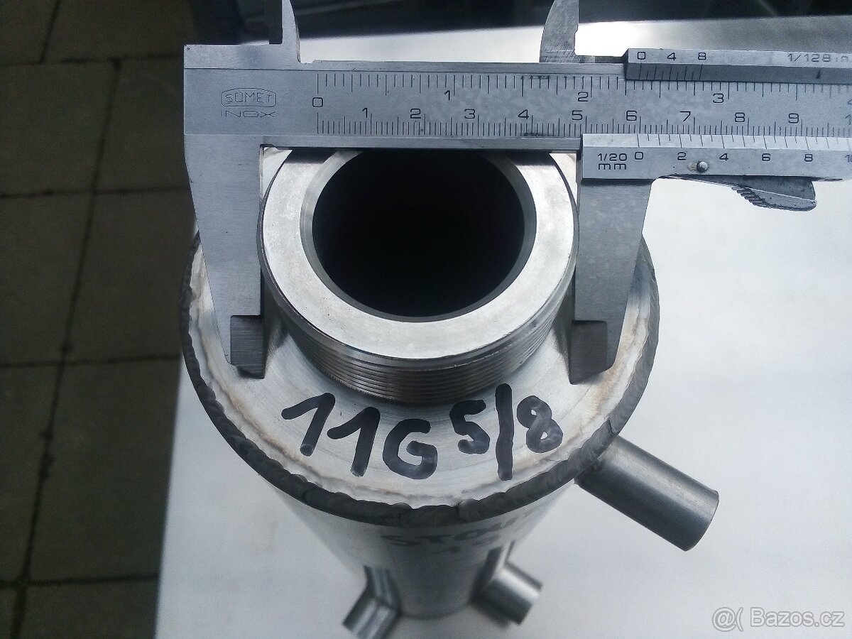 Nerez nádobka s přepadem průměr 101,6mm délka 397mm váha 3kg - 3