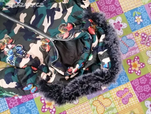 Dětská zimní bunda, kabát vel 128-134 - 3