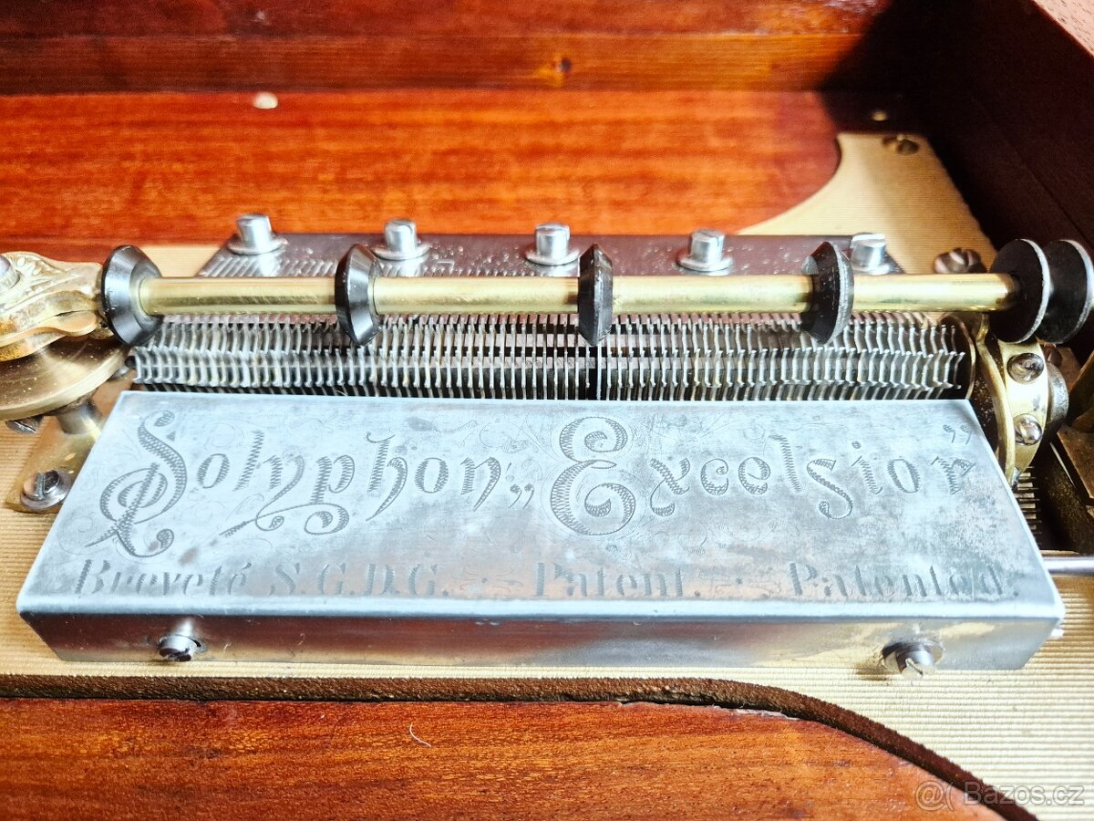 Velký starožitný Polyphon Solyphon Excelsior, 1895 - 3
