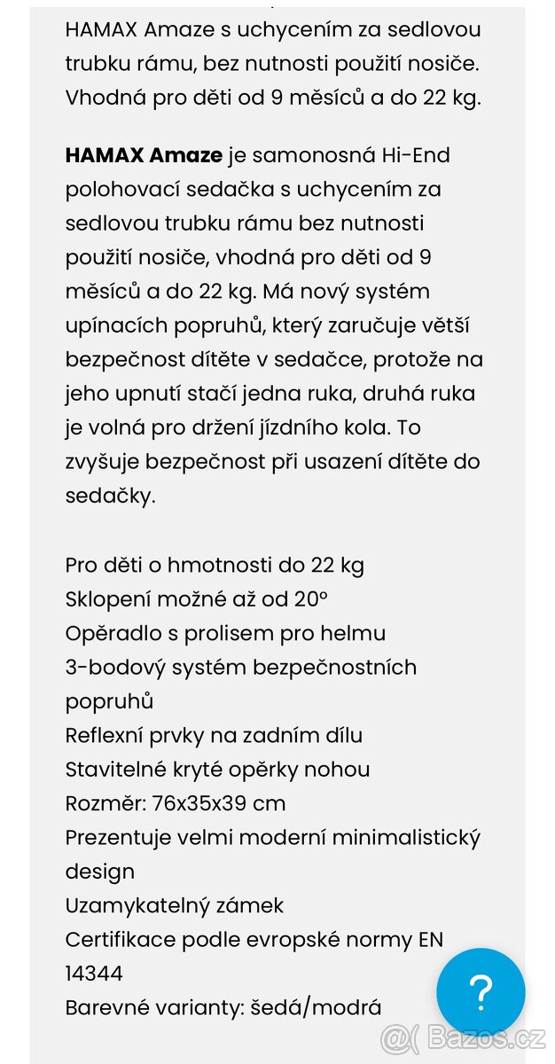 Dětská sedačka na kolo - 3