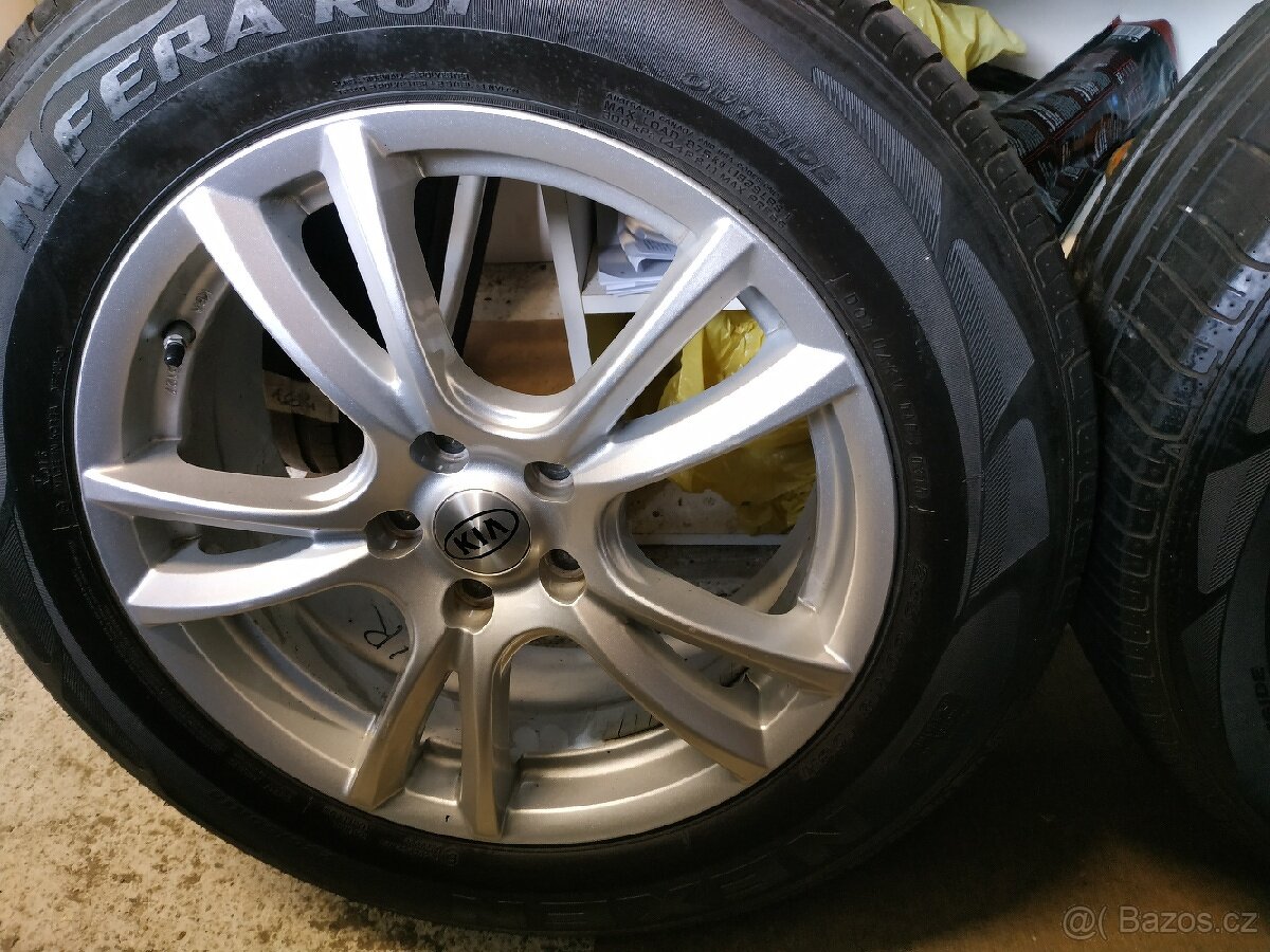 Alu kola Hyundai Santa Fe 5x114,3 r18 Originál,pneu 91%TPMS - 3