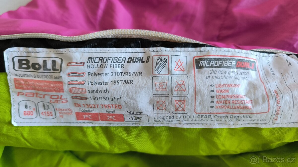 Dětský spacák Boll růžový levý - 3