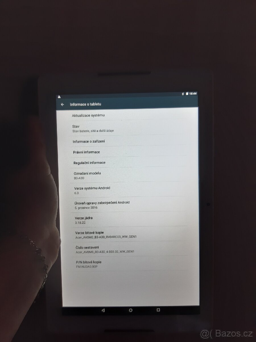 Tablet Acer B3-A30, android 6.0 - 3