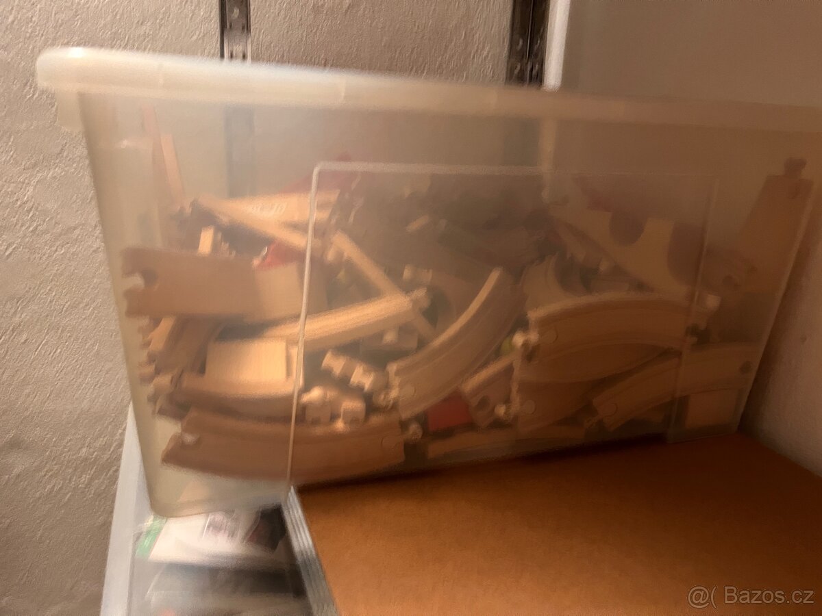IKEA dřevěná vláčkodráha – mix + box - 3