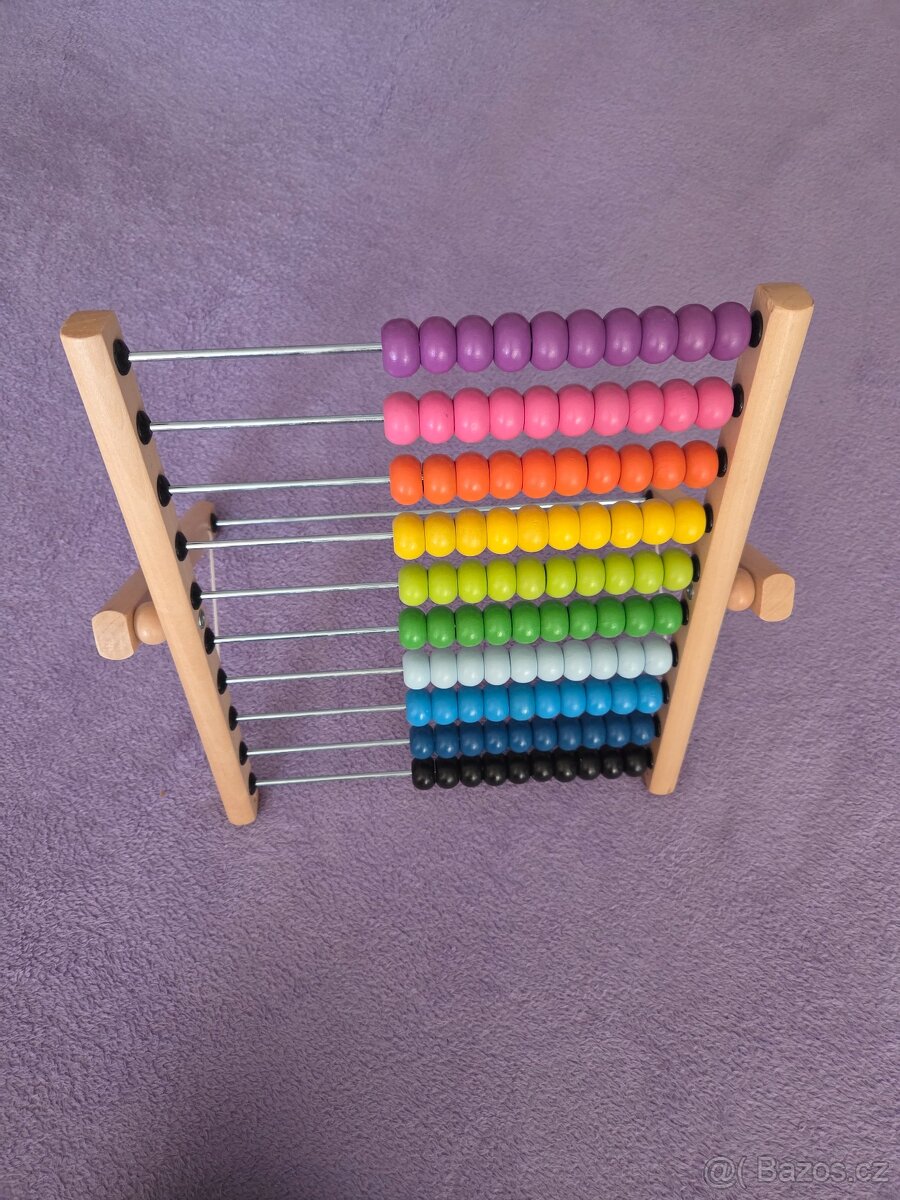 Barevné dřevěné počítadlo Ikea - 3