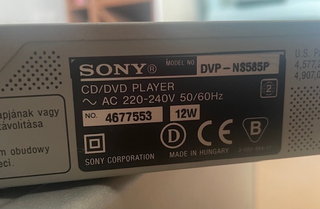 CD/DVD přehrávač SONY (NS 585P) - 3