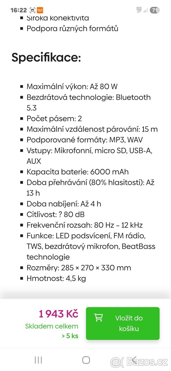 Bluetooth reproduktor Lamax party king - 3