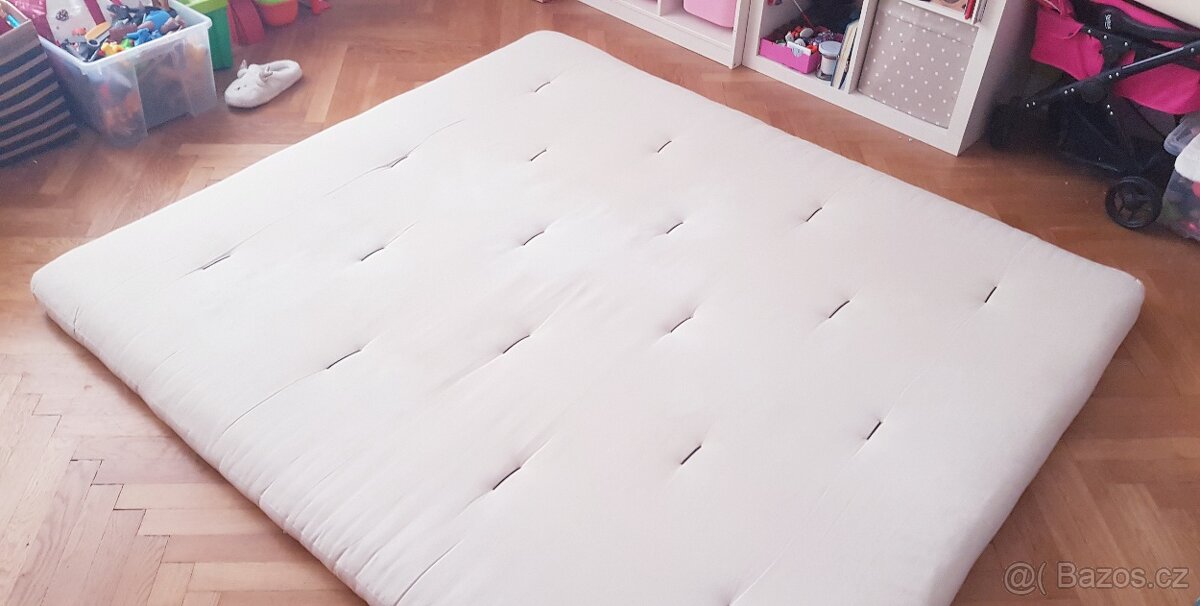 Postel masiv buk + rošty + futon 180x200 - 3