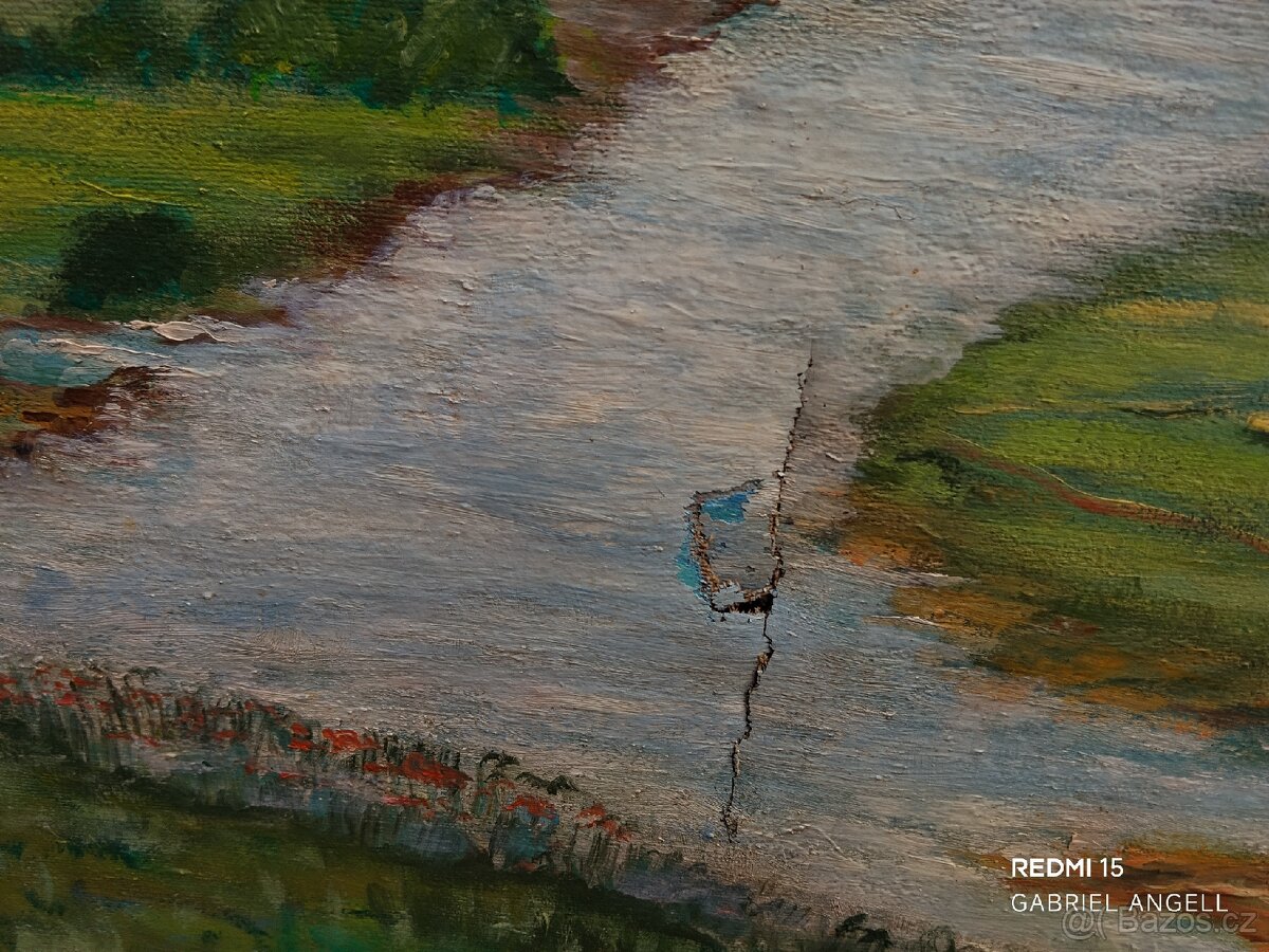 Stará olejomalba 74 × 58 cm, - 3