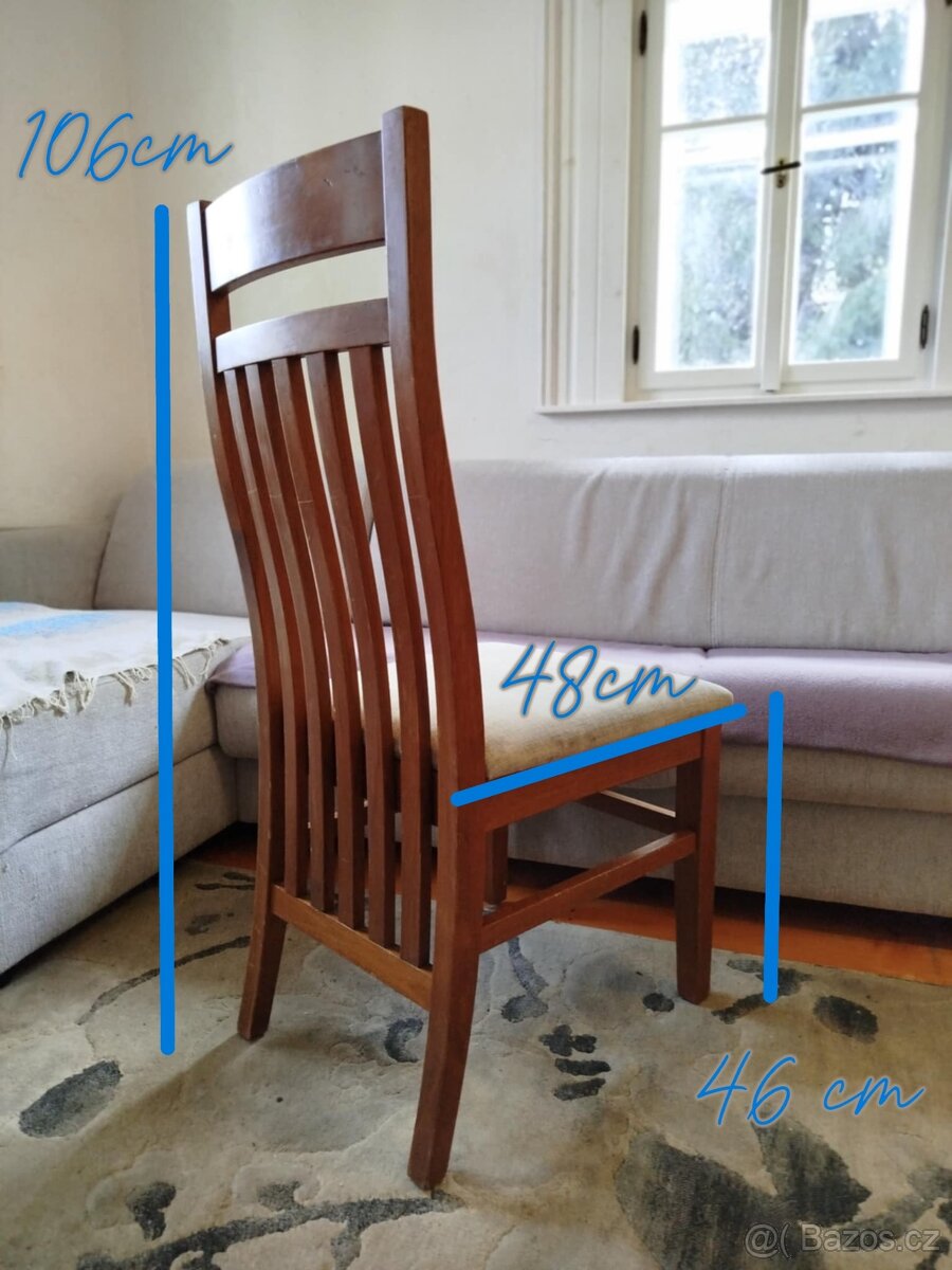 Jídelní židle, masivní dřevo - 3