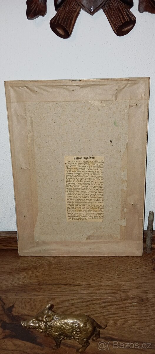 Obraz Svatý Hubert,myslivost.Michael Florian. - 3