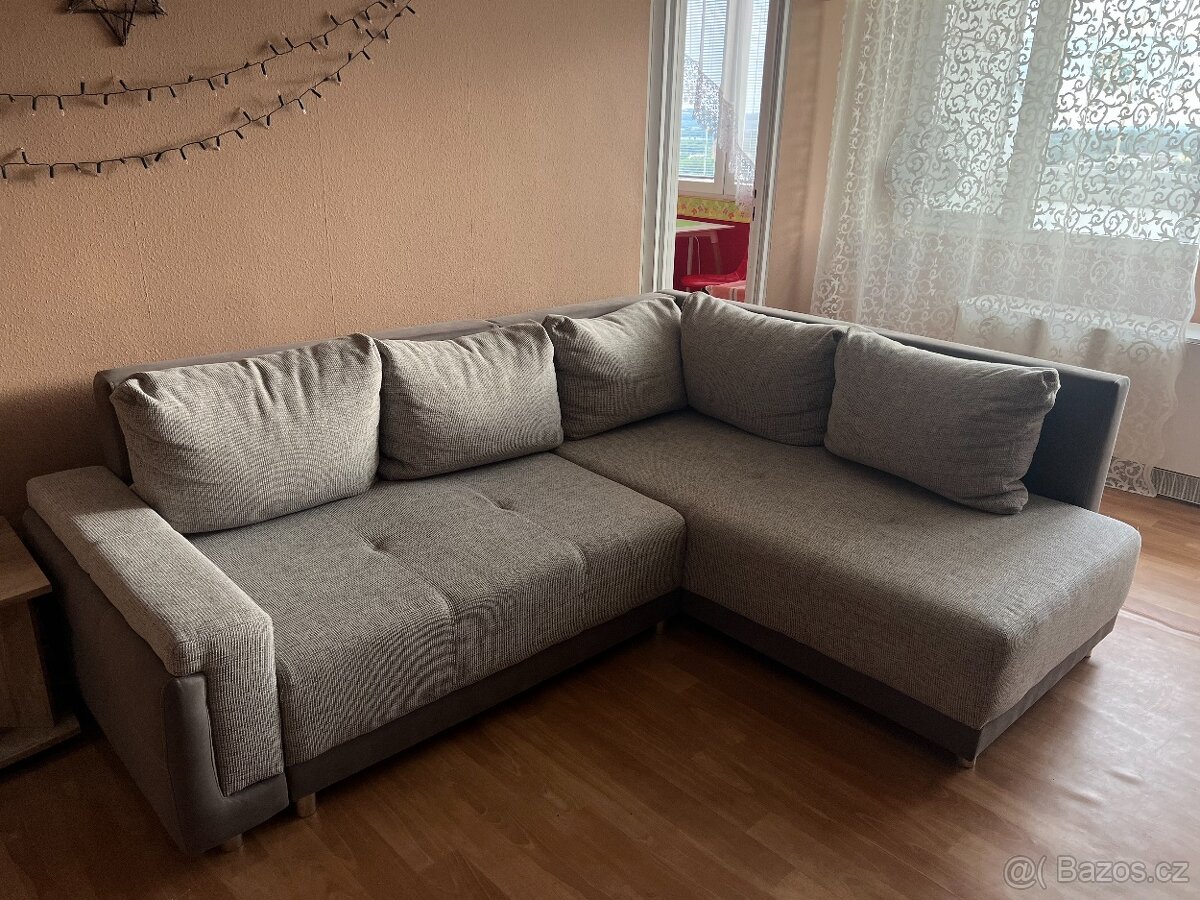 Rohový rozkládací gauč - 3