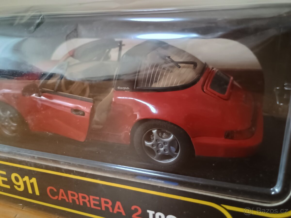 1:18 ANSON - Porsche 911 Carrera 2 Targa (1990) červená - 3