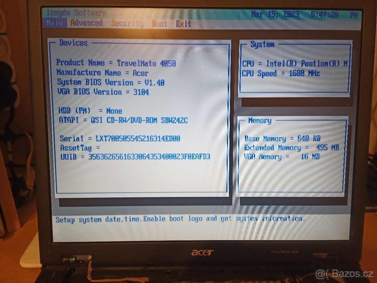 Acer TravelMate 4050 - 3