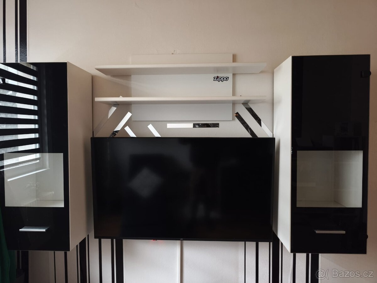 Obývací stěna bílo černá - 3