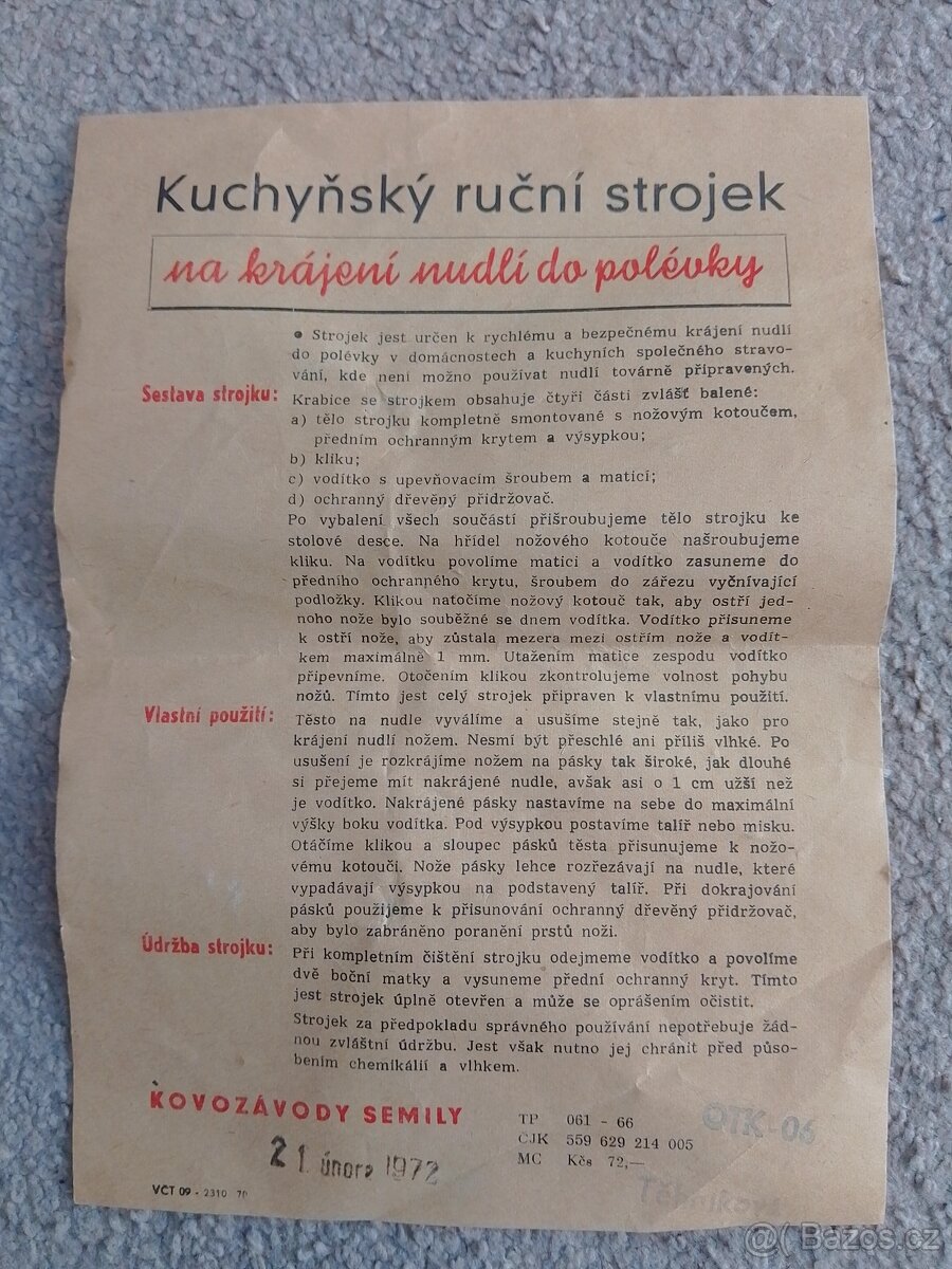Kráječ nudlí - 3