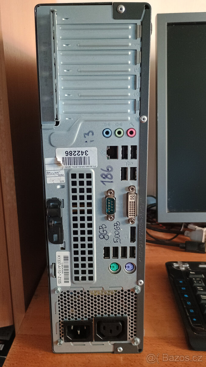 PC#186 Fujitsu E900, Core i3, 500GB, 8GB, DVD, W11 - 3