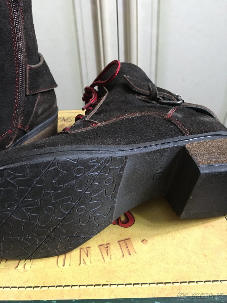 Boty semišové nové vel.36 - 3