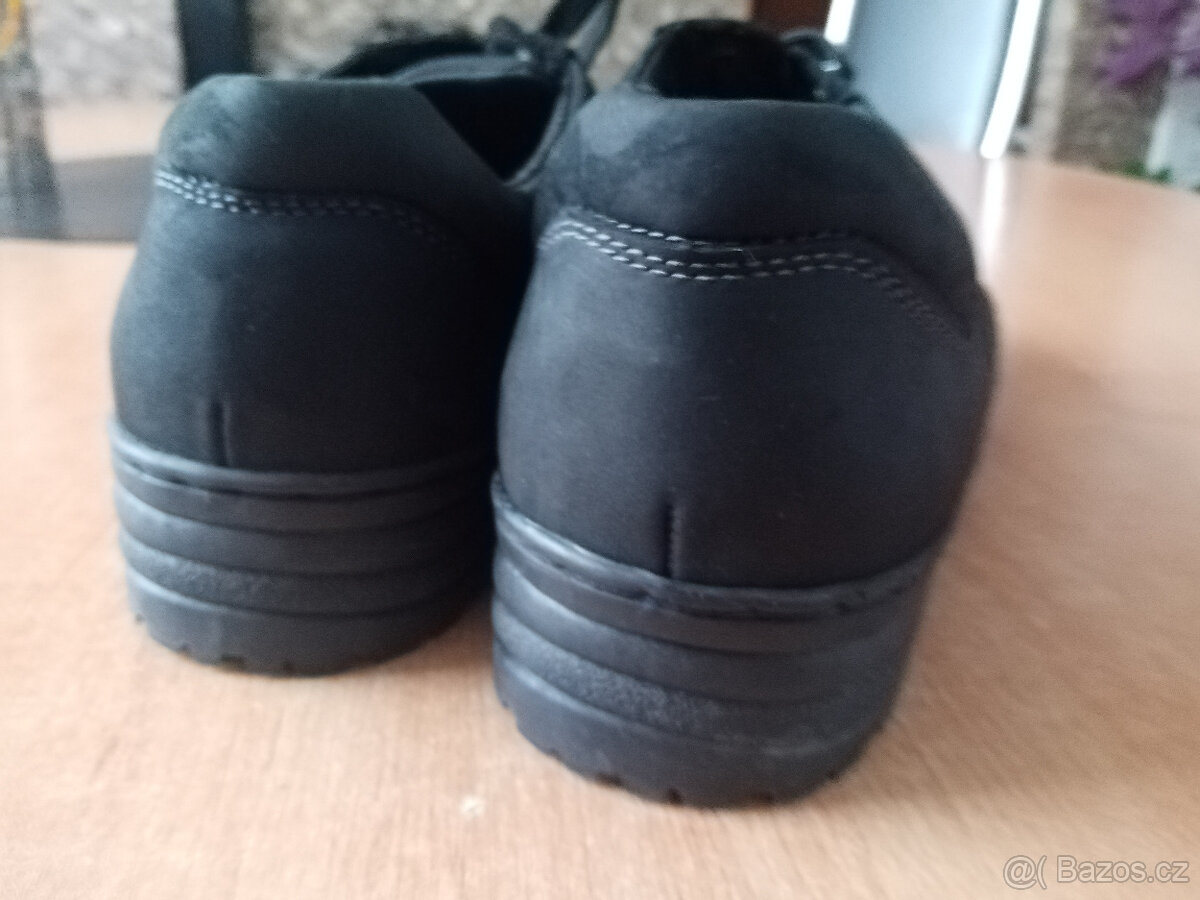 Pánské kvalitní kožené boty černé č.43 - 3