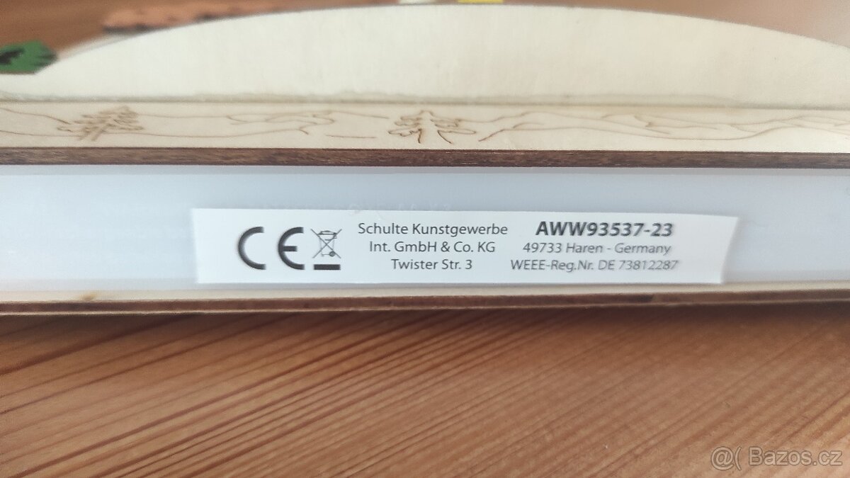 Dřevěná led vánoční dekorace - 3