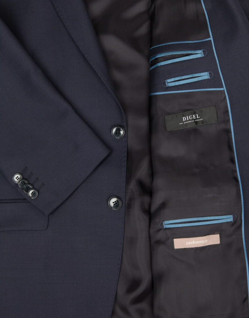Zánovní luxusní pánský oblek Digel - tmavěmodrý velikost 66 - 3