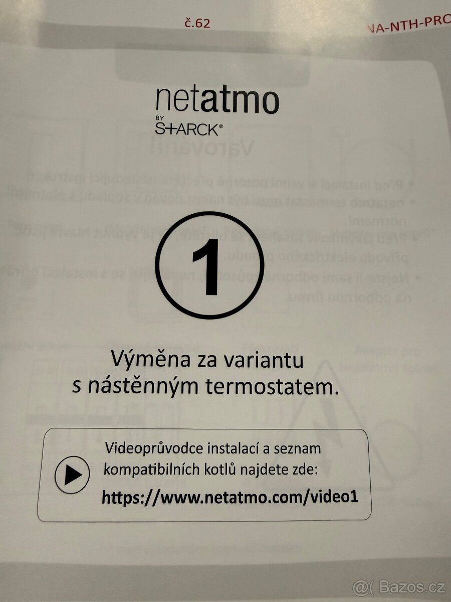 Chytry termostat Netatmo, uz pouze 1ks - 3