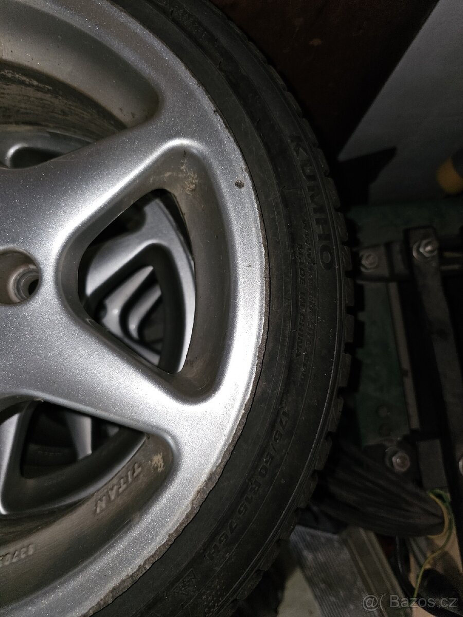 Alu disky 4x114,3 R15 + Zimní pneu Kumho - 3