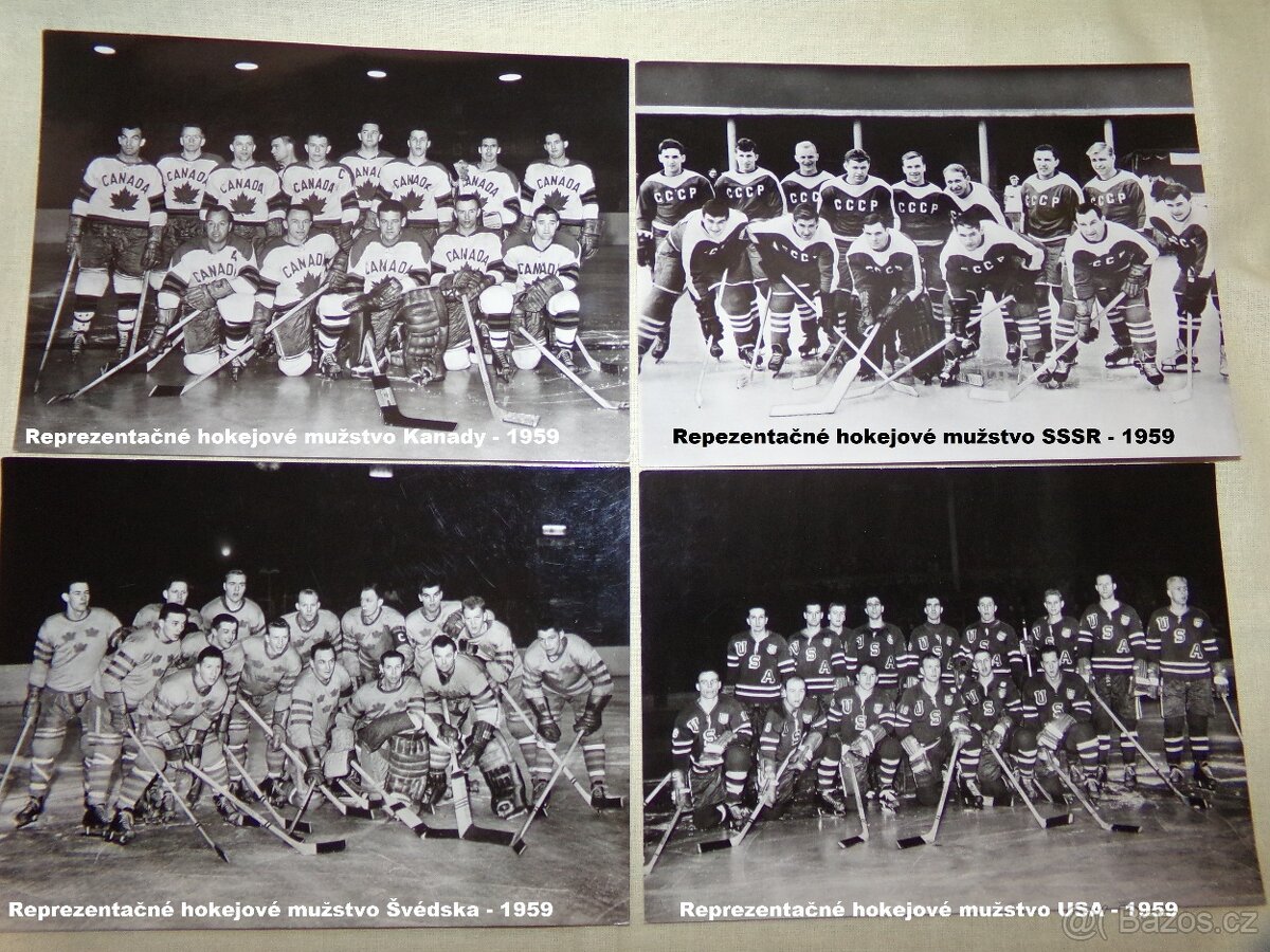 SBÍRKOVÉ POHLEDNICE HOKEJOVÝCH REPRE 1959 - 3