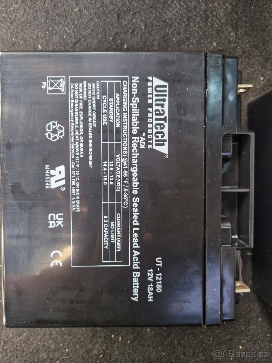 Akumulator / Baterie do zalozniho zdroje 12V / 18Ah - 3