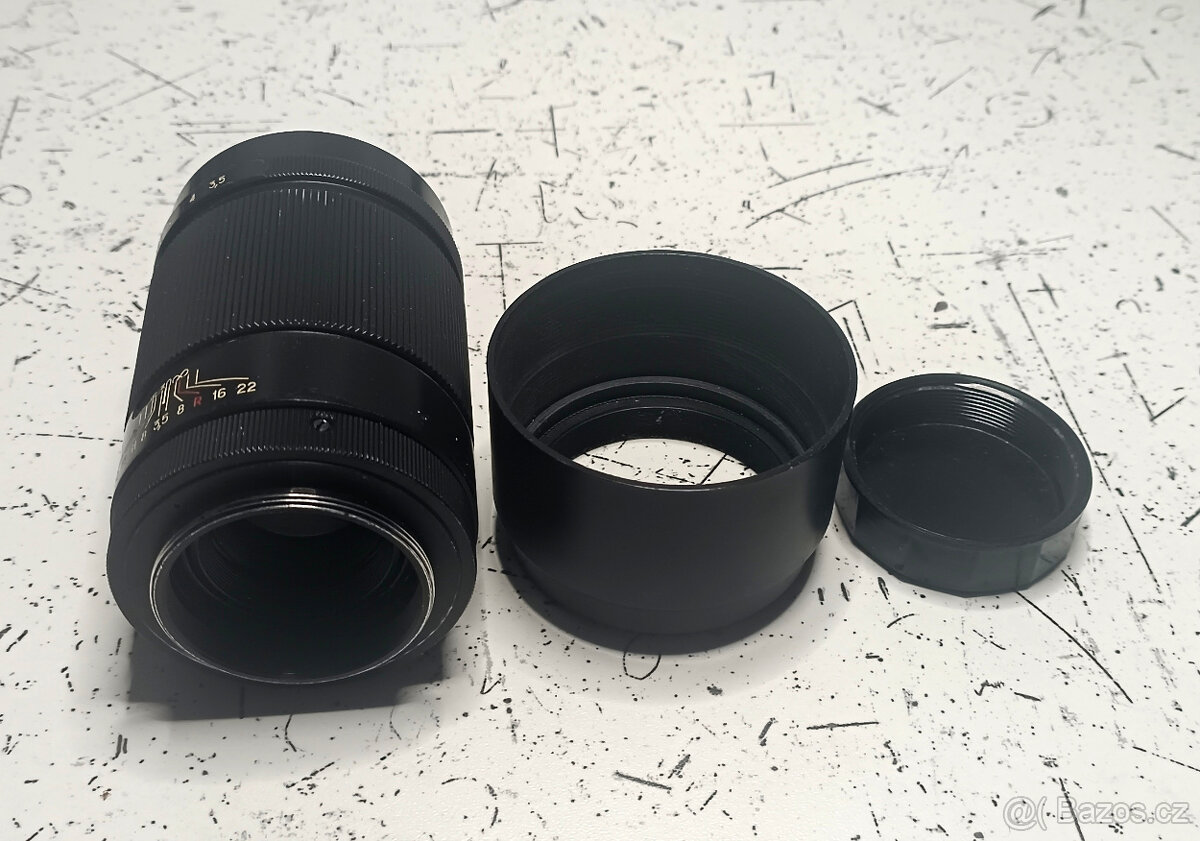 Objektiv JUPITER-37A 3,5/135 M42 + sluneční clona - 3