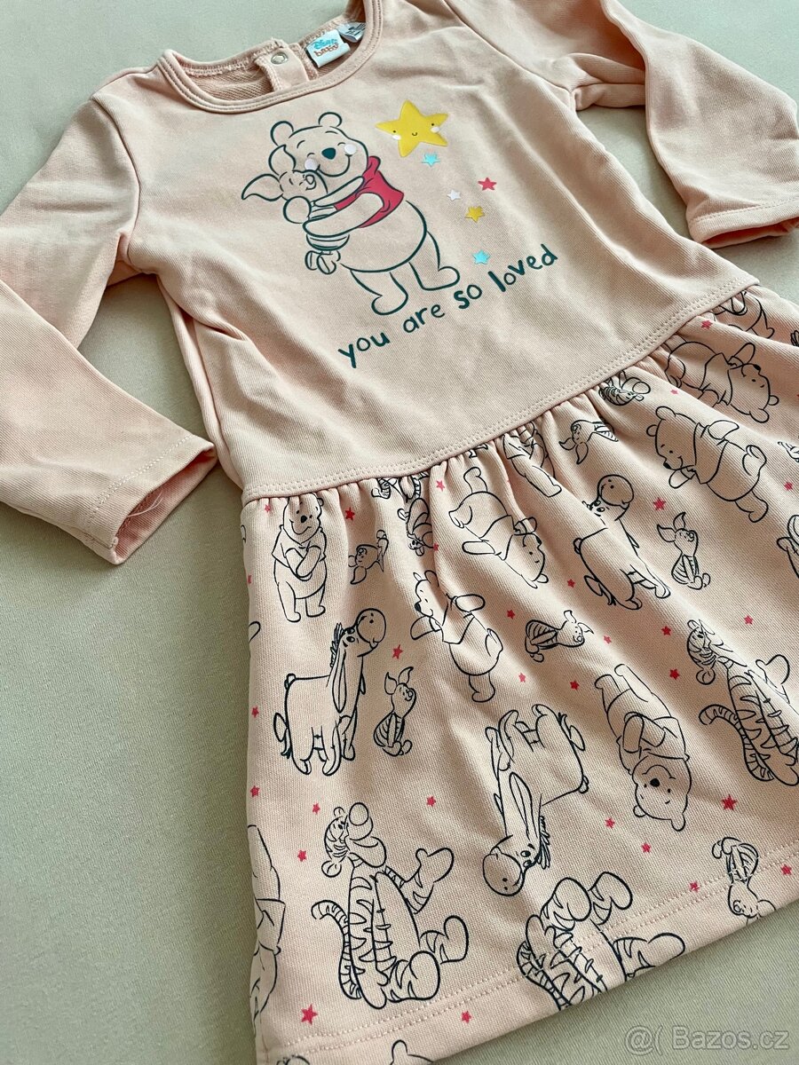 Dívčí šaty s dlouhým rukávem vel. 92 - 3